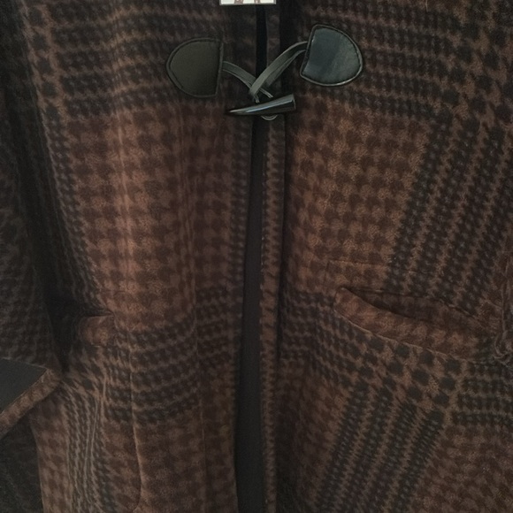 Rachel Roy Plaid Flannel Cape One Size NWT - Picture 3 of 6